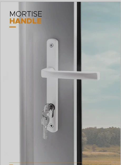 Door hardware — lever handle and lock cylinder